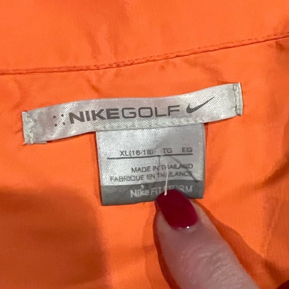 NikeGolf Orange and White Jacket, XL - Picture 5 of 9